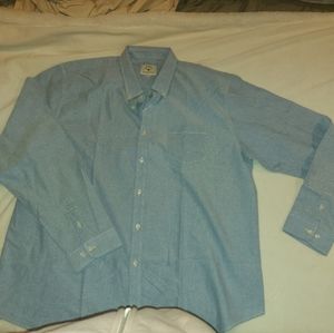 NWT MOCOTONO Men's Oxford Long Sleeve Casual Shirt, Blue, XXL